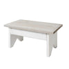 Addie Joy Life is a Journey of Steps Wood Stool - Grey/White Wash